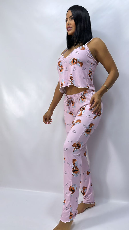 Pijama Coffee Mood – Rosada