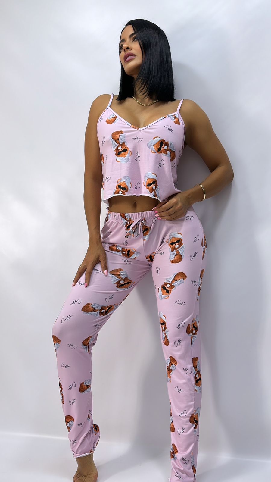 Pijama Coffee Mood – Rosada