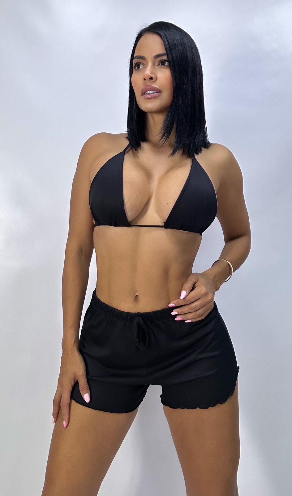 PIJAMA SUMMER VIBES NEGRO