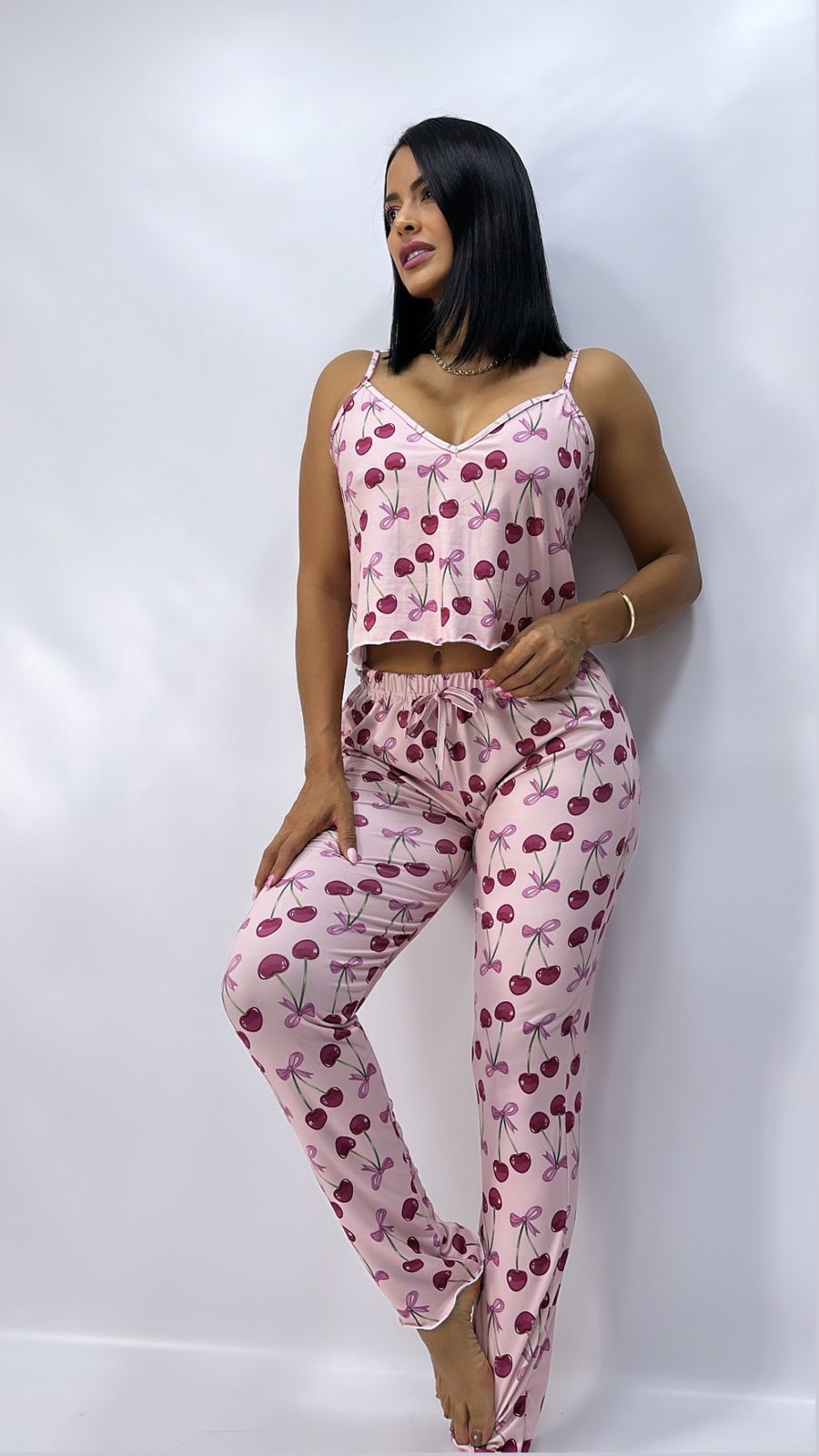Pijama Cherry Love – Rosada