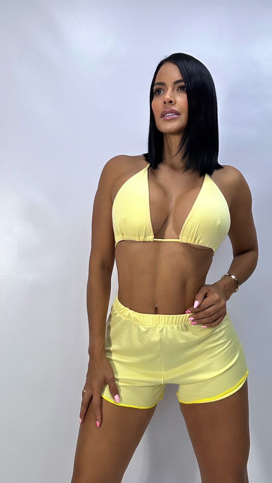 PIJAMA SUMMER VIBES AMARILLO